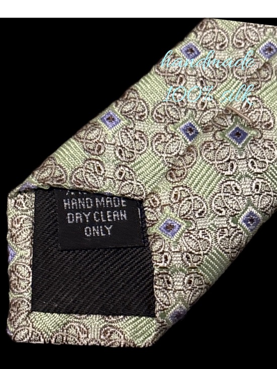 Retro Emilio Guido Handmade Patterned Silk Tie - Picture 5 of 12